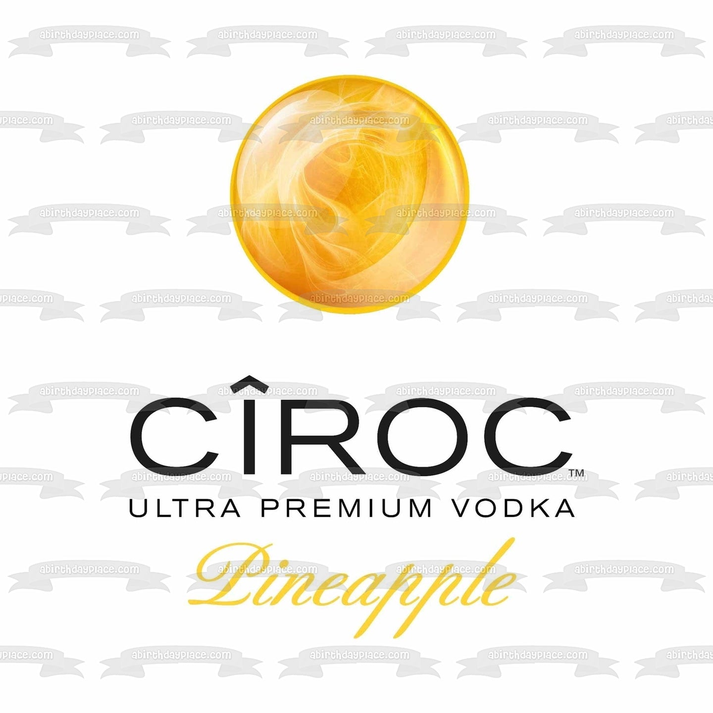 Adorno comestible para tarta Ciroc Ultra Premium Vodka Piña Imagen ABPID52796 