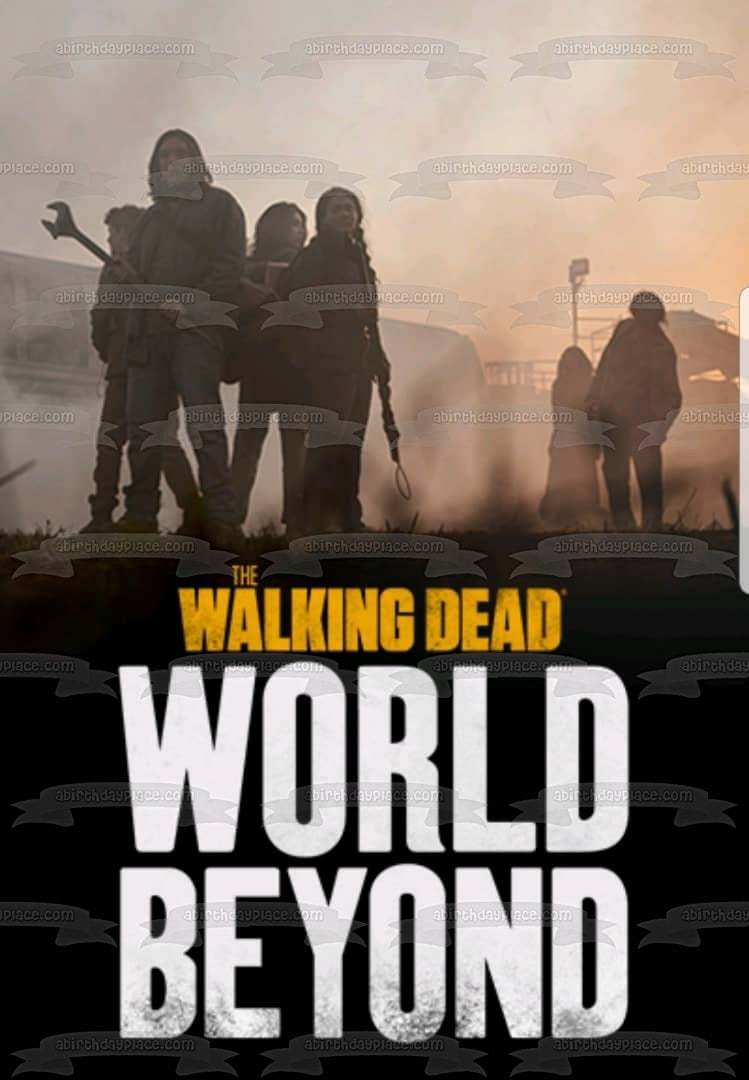 Walking Dead World Beyond Zombie TV Poster Edible Cake Topper Image ABPID52812