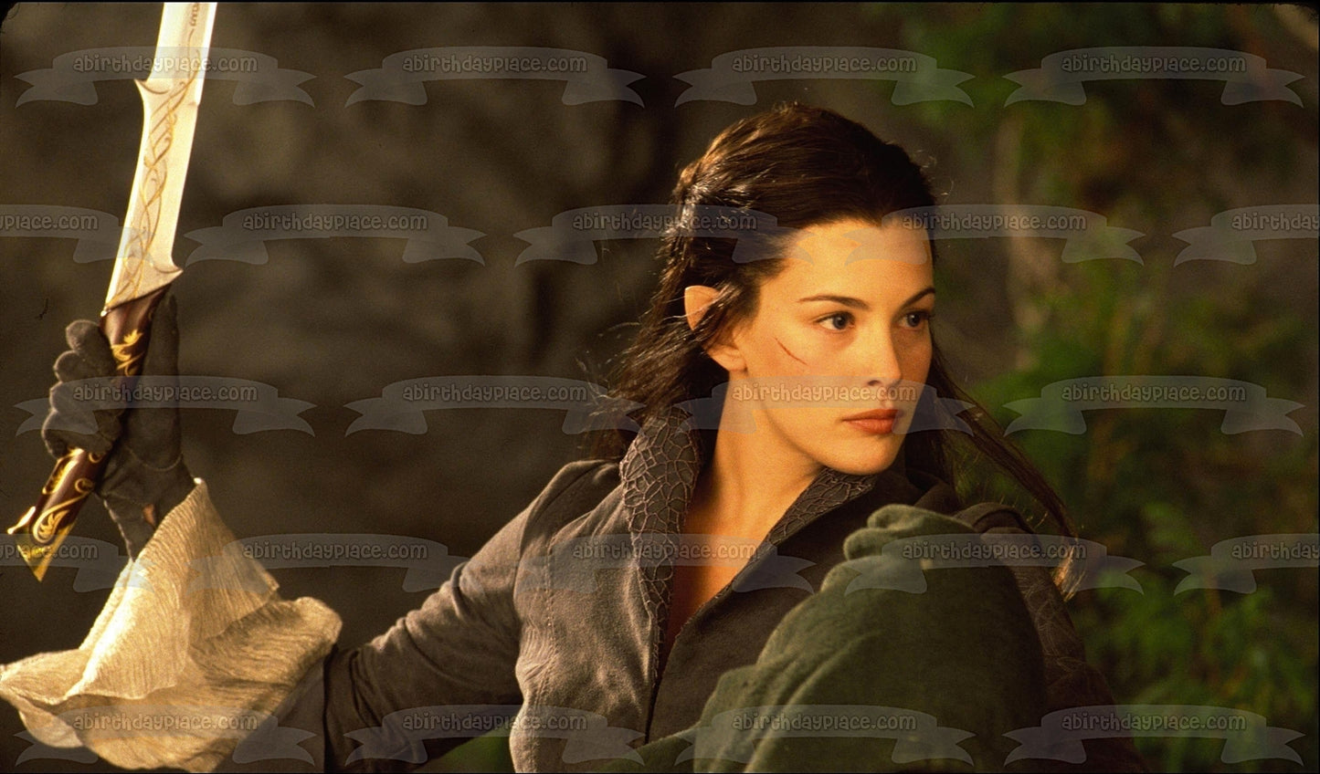 Arwen Undómiel Arwen Evenstar Daughter of Elrond Elvish Rivendell Lord of the Rings J. R. R. Tolkien LIV Tyler Edible Cake Topper Image ABPID52818