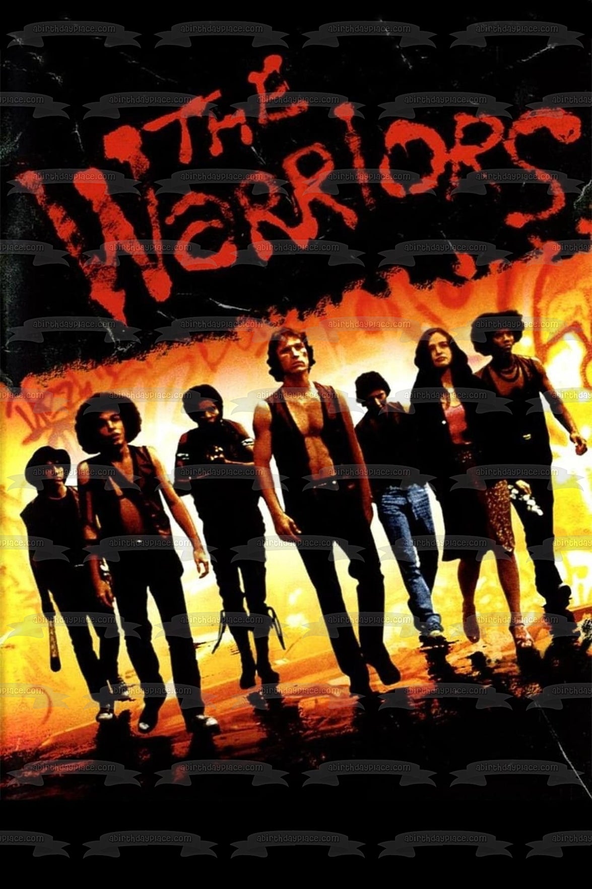 The Warriors Classic Film Poster Edible Cake Topper Image ABPID52856