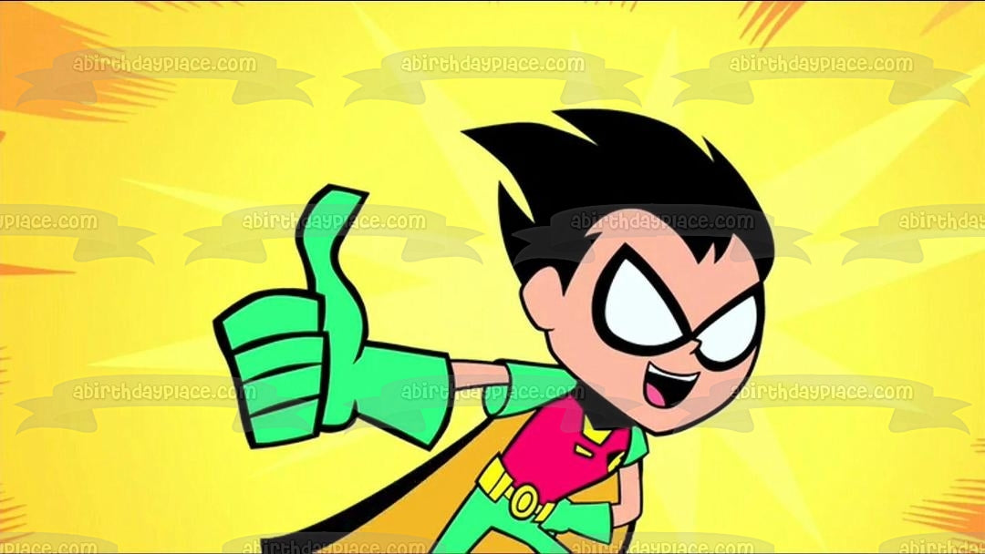 Teen Titans Go! Robin Boy Wonder Personalizable Dick Grayson Batman DC Comic Books Cartoon Edible Cake Topper Image ABPID52857