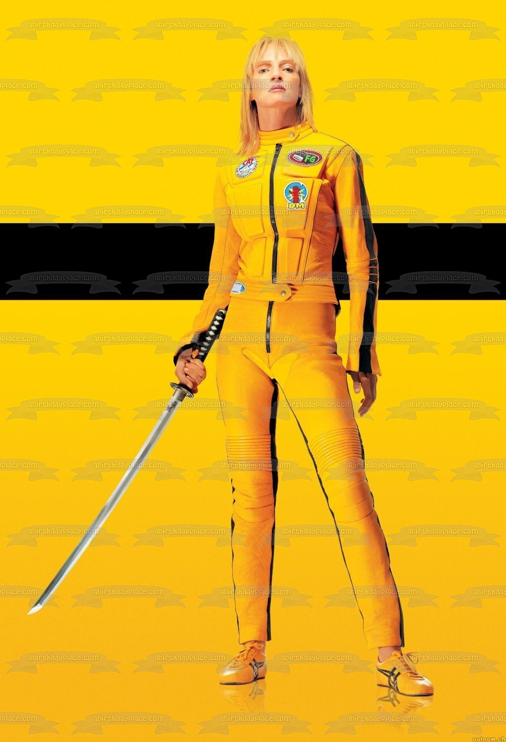 Kill Bill Uma Thurman la novia Quentin Tarantino película clásica decoración comestible para tarta imagen ABPID52878 