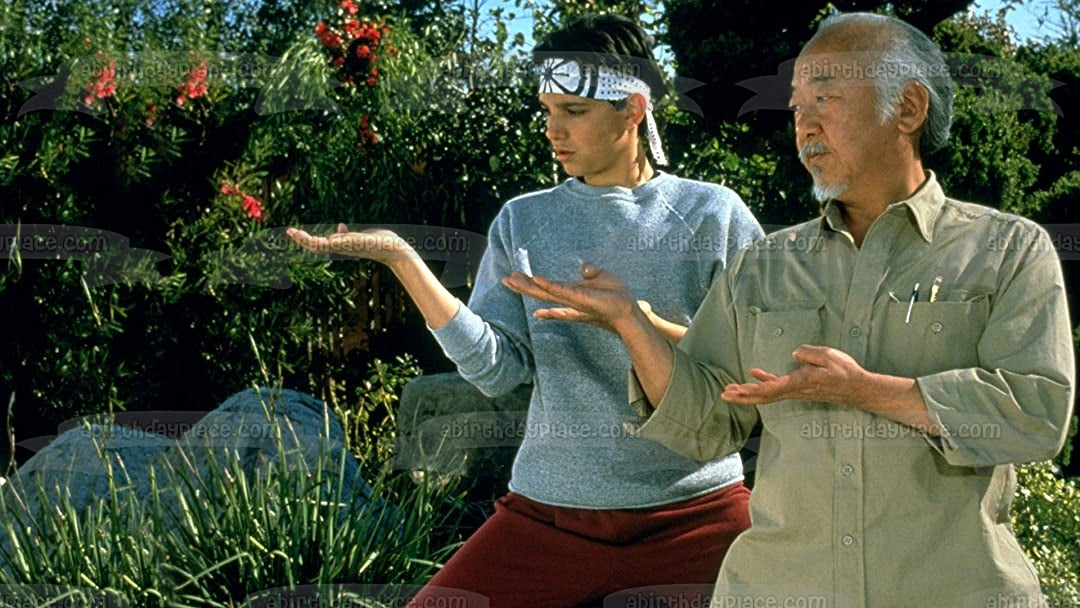 Karate Kid Kung Fu Artes Marciales Sr. Miyagi Daniel Larusso Adorno comestible para tarta Imagen ABPID52887 