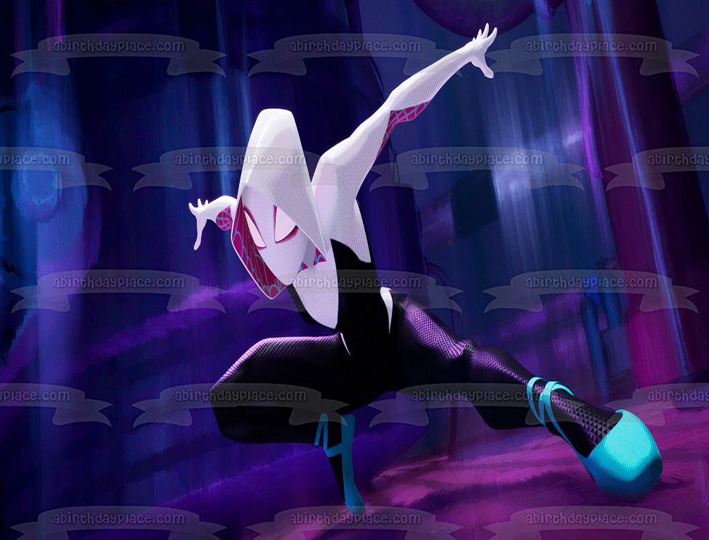 Spider-Man Into the Spider-Verse Gwen Stacy Spider Gwen Hailee Steinfeld Spider-Man Spidergwen Imagen comestible para decoración de tarta ABPID52909 