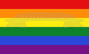 Lgbtq Pride Flag Edible Cake Topper Image ABPID52917