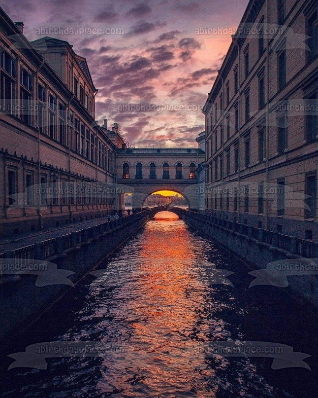 El Teatro Hermitage en San Petersburgo Rusia Palacio Terraplén del río Neva Imagen comestible para tarta ABPID52918 