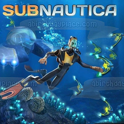 Subnautica Videojuego Ocean Aquatic Game Cover Edible Cake Topper Imagen ABPID53210 