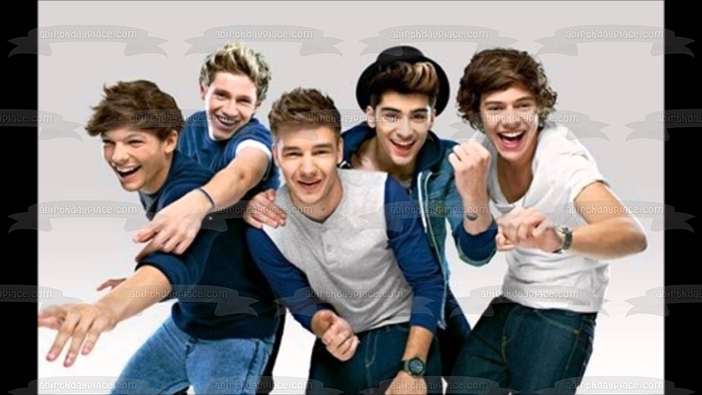 Music Band One Direction Harry Zayn Louis Niall Liam Edible Cake Topper Image ABPID53241