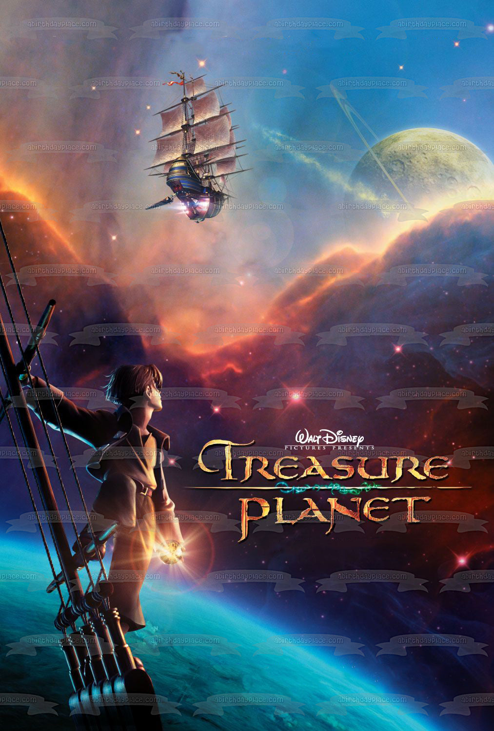 Disney Treasure Planet Movie Poster Animated Film Edible Cake Topper Image ABPID53453