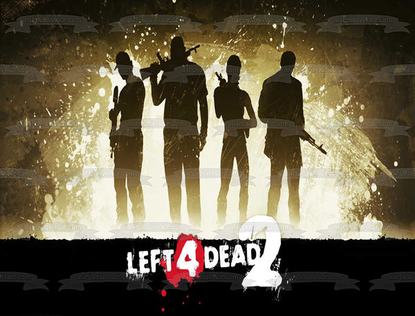 Left 4 Dead 2 Character Silhouettes Edible Cake Topper Image ABPID5346 ...