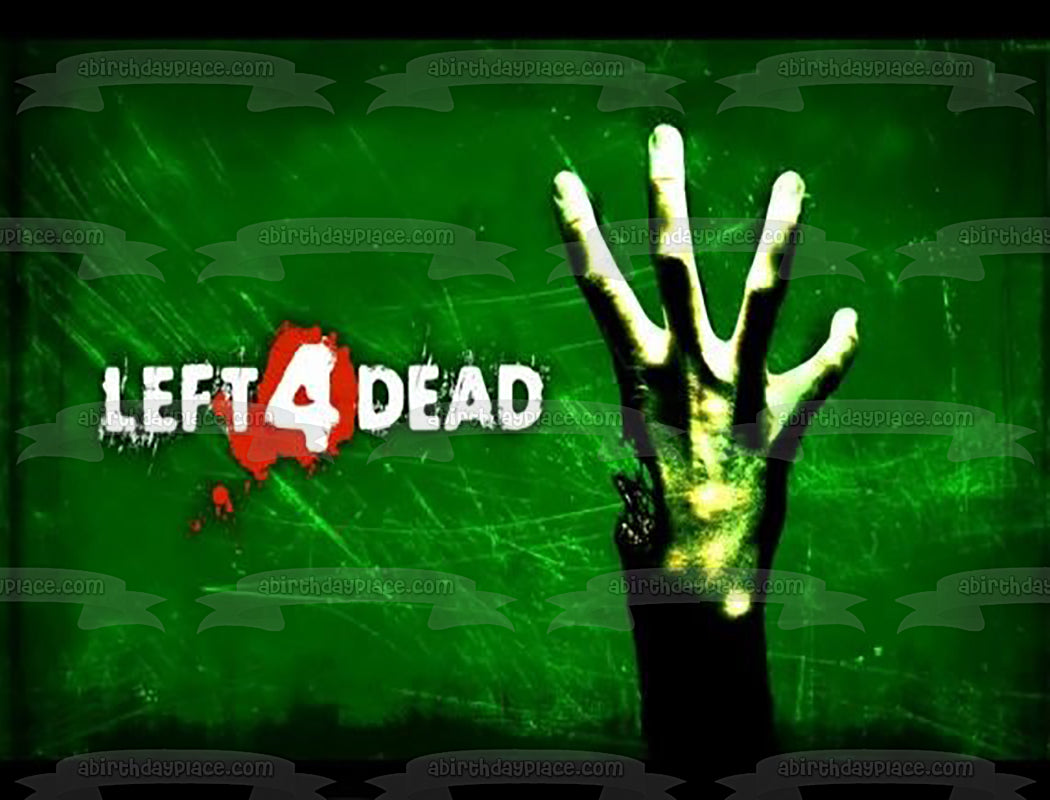 Left 4 Dead Logo Edible Cake Topper Image ABPID53465