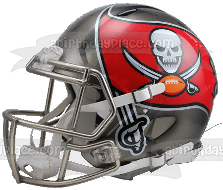 Imagen comestible para tarta con casco de fútbol americano de los Tampa Bay Buccaneers ABPID53614 