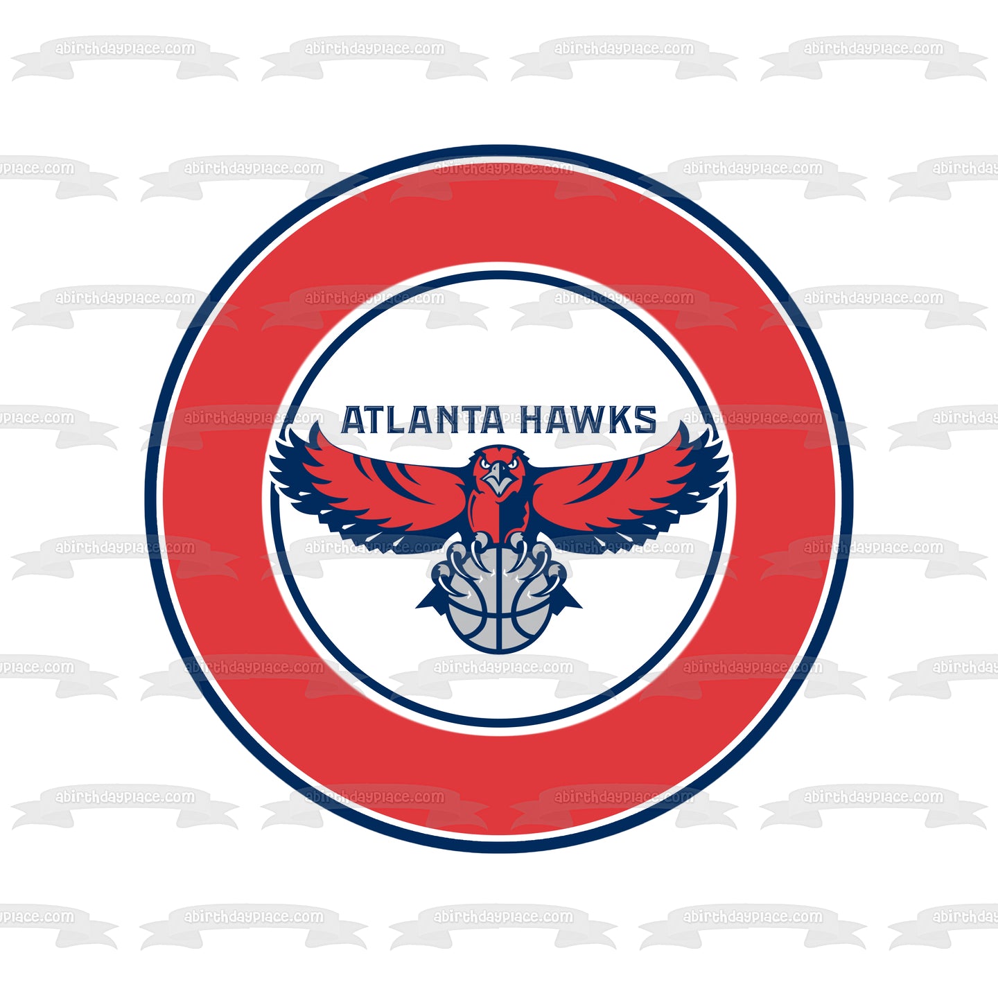 Atlanta Hawks NBA Basketball Team Logo Edible Cake Topper Image ABPID53637