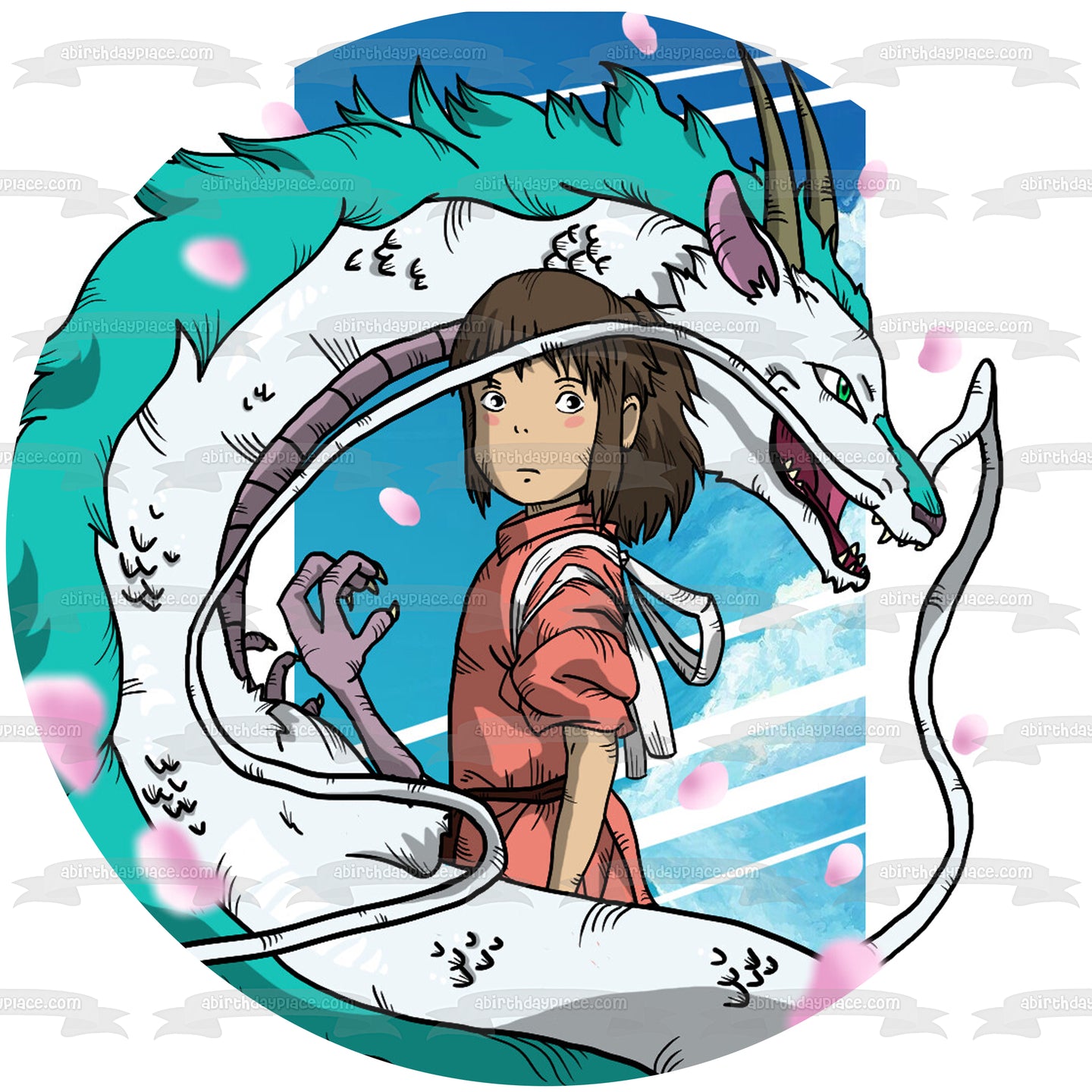 Haku Spirited Away Animación clásica Decoración comestible para tarta Imagen ABPID53641 