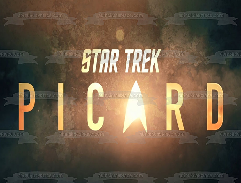 Imagen comestible para decoración de tarta con el logotipo de Picard de Star Trek ABPID53652 