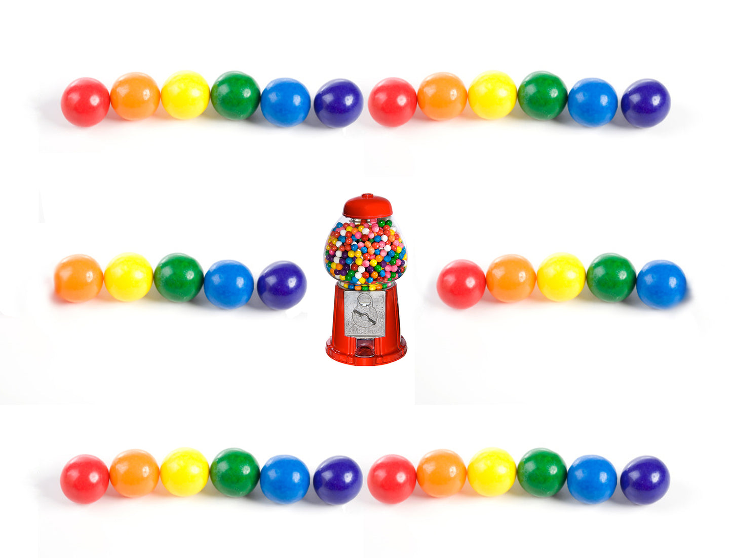 Gumballs Gumball Machine Strips Edible Cake Topper Image Strips ABPID53698