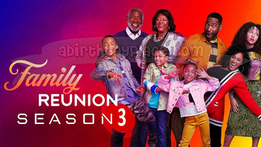 Family Reunion Season 3 Cocoa Moz Jade Shaka Mazzi Ami M'Dear Grandpa Edible Cake Topper Image ABPID53840