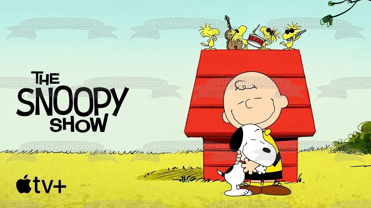 Imagen de decoración comestible para tarta de El show de Snoopy, Charlie Brown, Woodstock, ABPID53874 