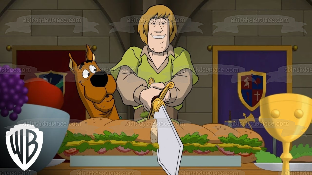 Scooby-Doo! The Sword and the Scoob Shaggy Scooby-Doo Giant Feast Edible Cake Topper Image ABPID53913