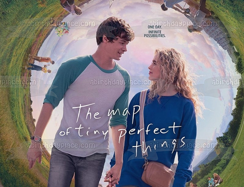 Póster de la película The Map of Tiny Perfect Things de Mark Margaret, decoración comestible para tarta, imagen ABPID53922 