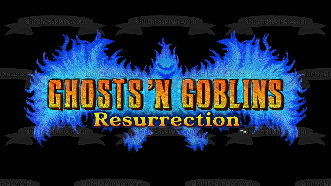 Ghosts N' Goblins Resurrection Logo Edible Cake Topper Image ABPID53973