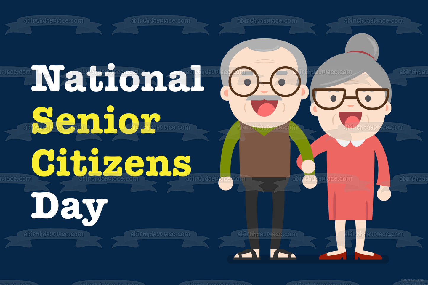 National Senior Citizens Day Edible Cake Topper Image ABPID54178