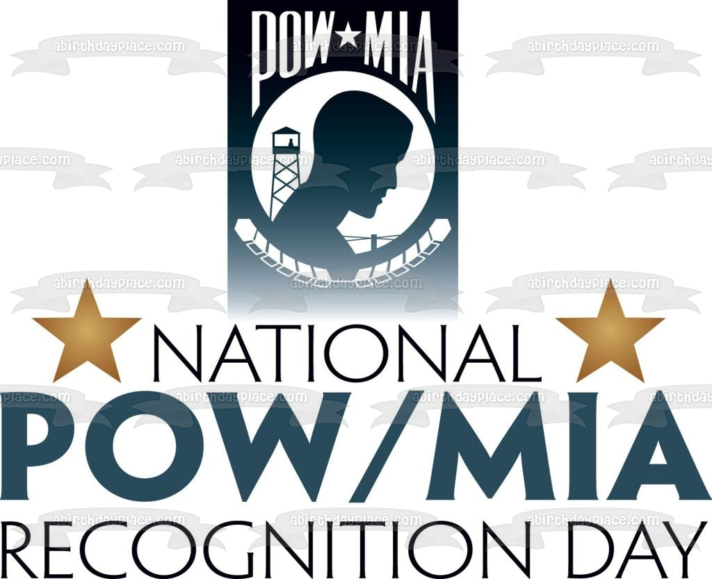 National POW/MIA Recognition Day Edible Cake Topper Image ABPID54226