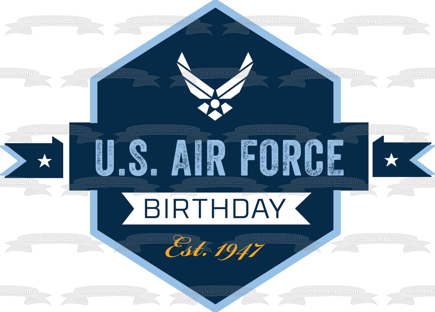 US Air Force Birthday Edible Cake Topper Image ABPID54229