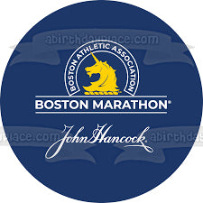 Boston Marathon Logo Edible Cake Topper Image ABPID54282