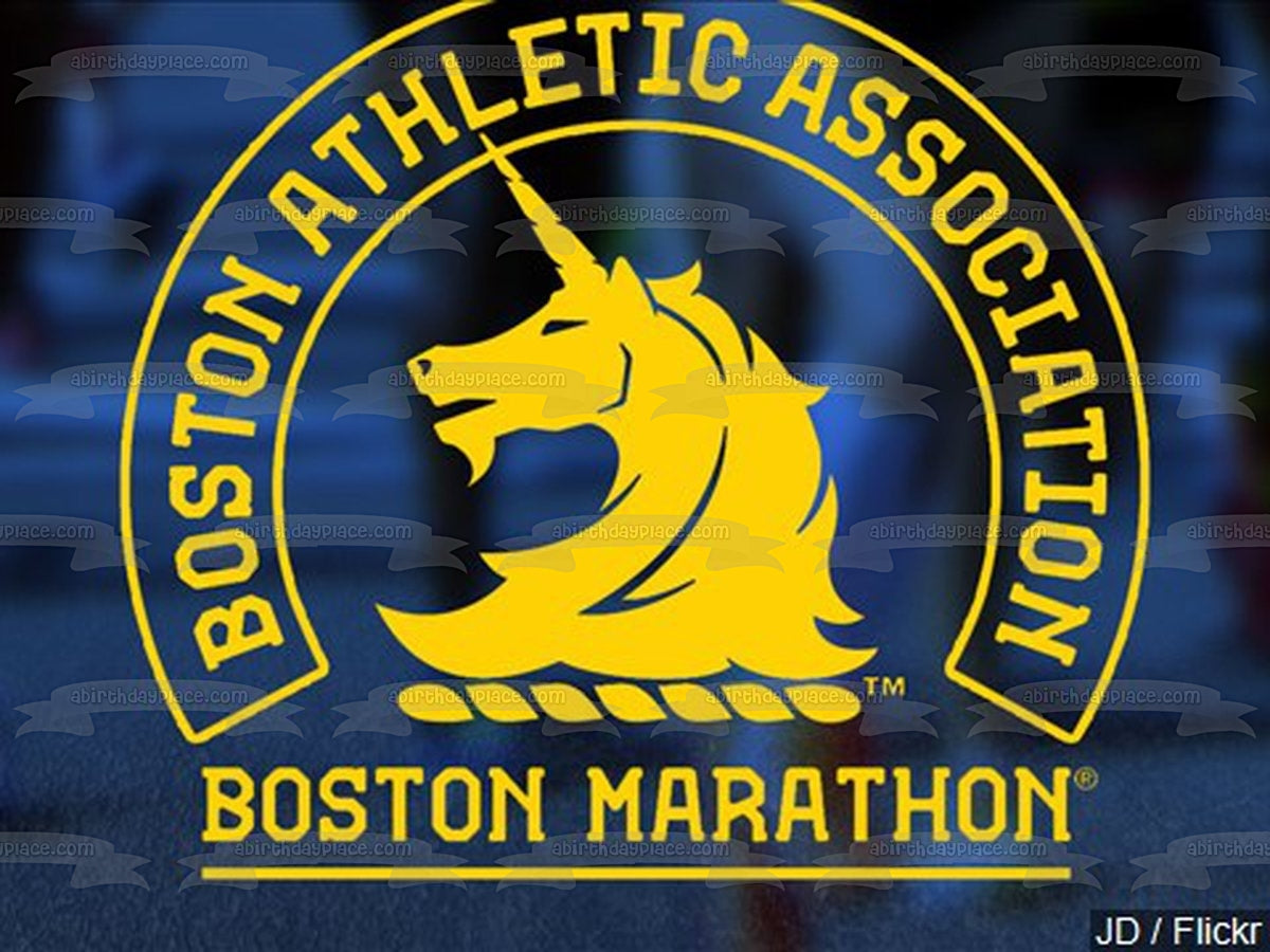 Boston Marathon Logo Edible Cake Topper Image ABPID54284