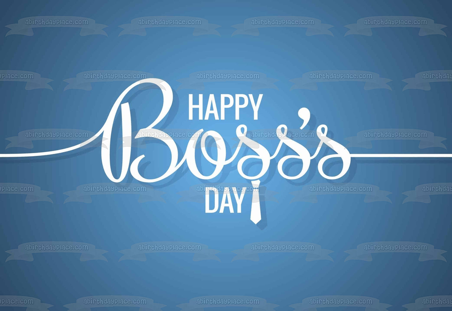 Happy Boss's Day Men's Tie Edible Cake Topper Image ABPID54291