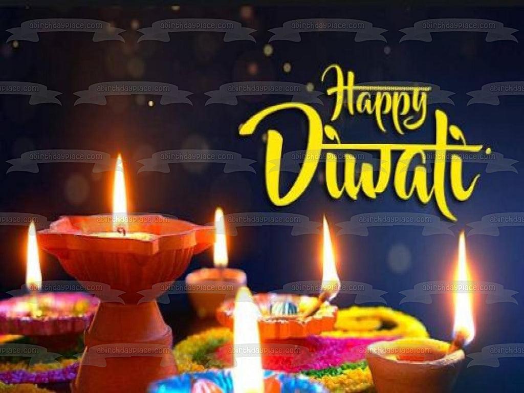 Happy Diwali 3 Inch Acrylic Cutout (Set of 3) A588 – EBAKE