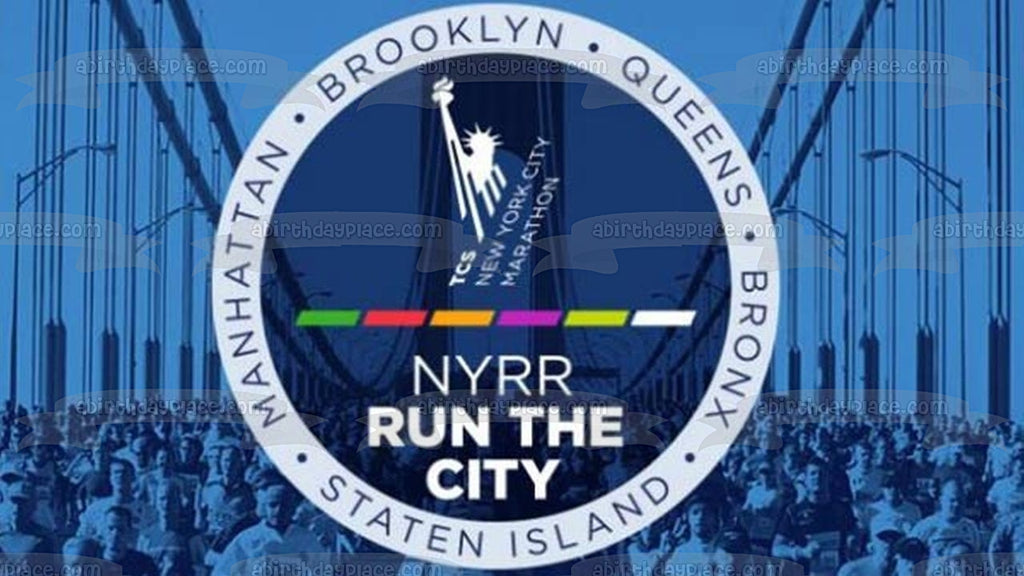 New York City Marathon Logo Edible Cake Topper Image ABPID54342