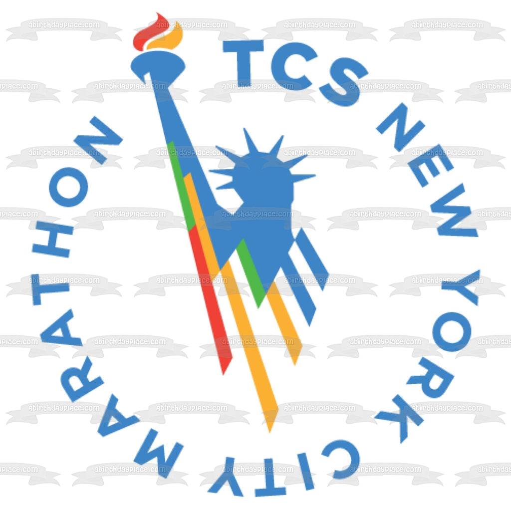 New York City Marathon Logo Edible Cake Topper Image ABPID54344