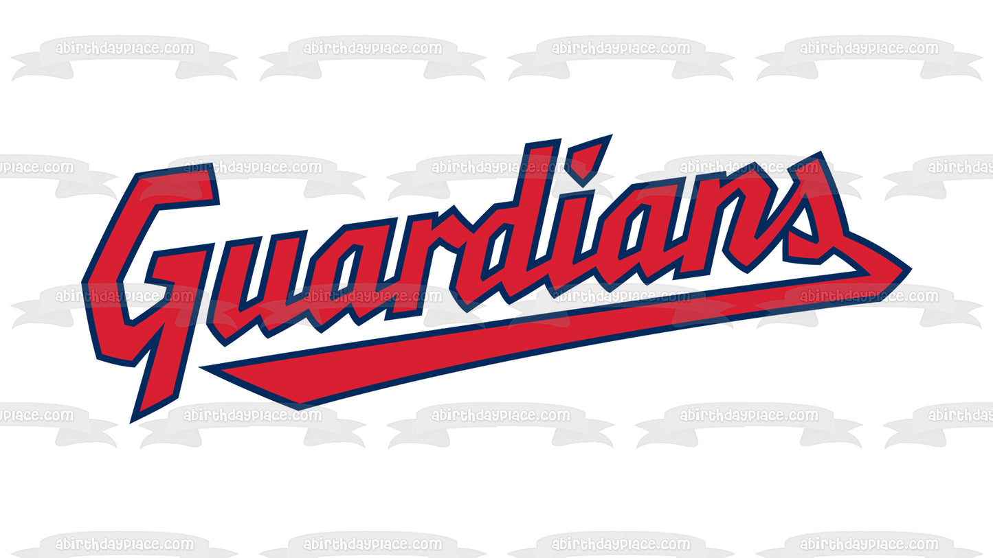 Cleveland Guardians Logo Edible Cake Topper Image ABPID54367