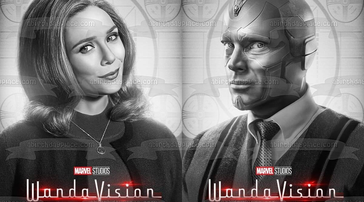 Wanda Vision Wanda Maximoff Vision Imagen comestible para decoración de tarta ABPID54389 