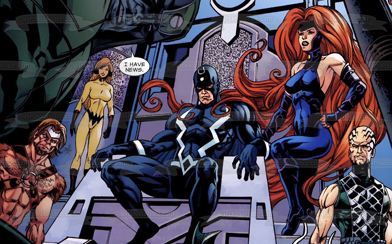 Inhumans Louise Karnak Gorgon Maximus Black Bolt - Decoración comestible para tarta, imagen ABPID54424 