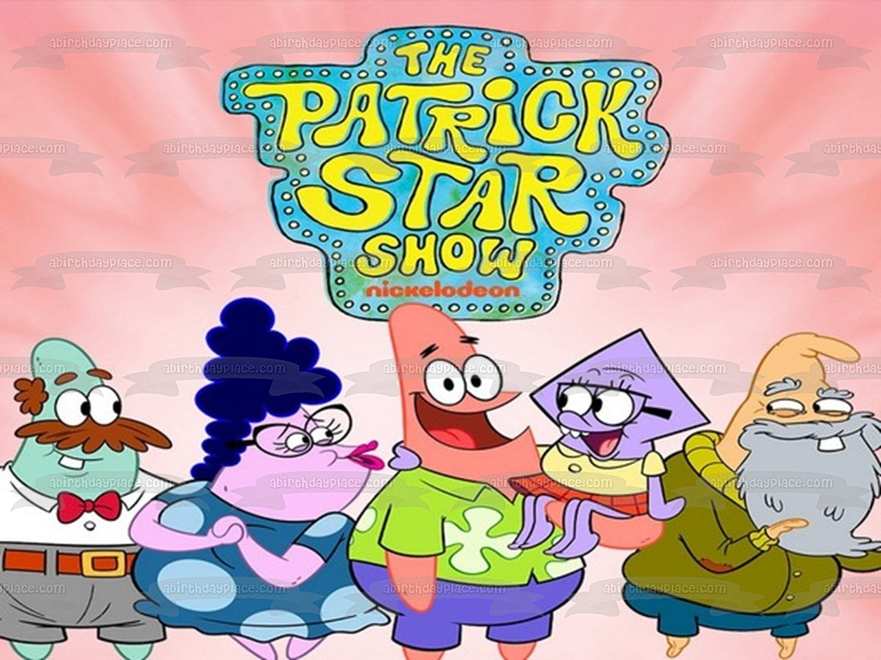 The Patrick Star Show Bunny Star Cecil Star Squidina Star Imagen comestible para tarta ABPID54508 