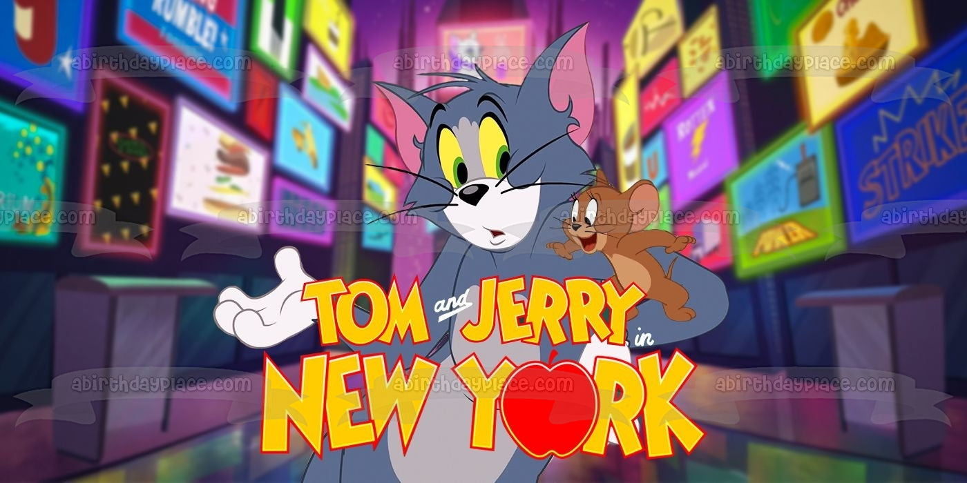 Tom y Jerry en Nueva York Imagen comestible para decoración de tarta ABPID54523 