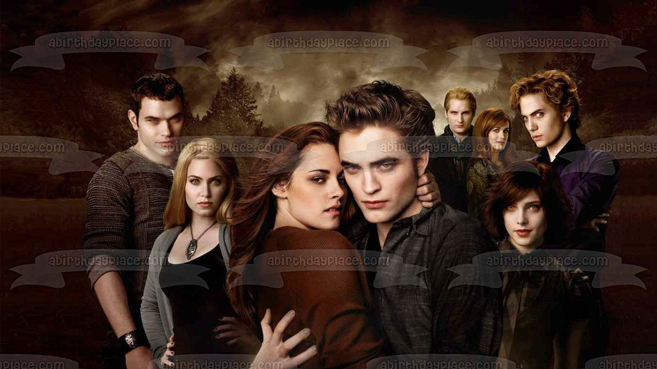 Twilight Bella Edward Emmet Rosalie Alice Jasper Esme Carlisle Edible Cake Topper Image ABPID54538