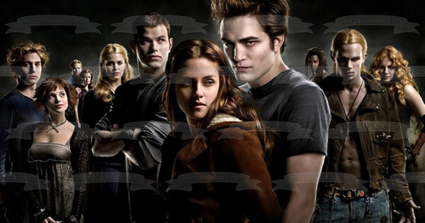 Crepúsculo Edward Bella Victoria Riley Emmet Rosalie Alice Jasper Imagen comestible para decoración de tarta ABPID54543 