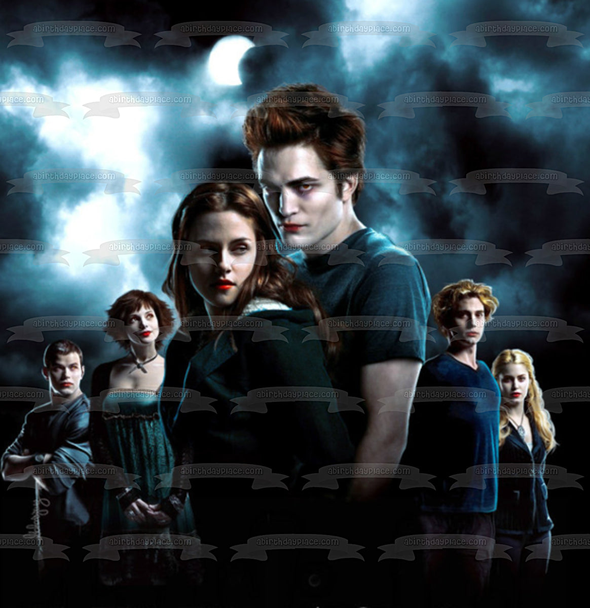 Twilight Bella Edward Alice Emmet Jasper Rosalie Edible Cake Topper Image ABPID54547