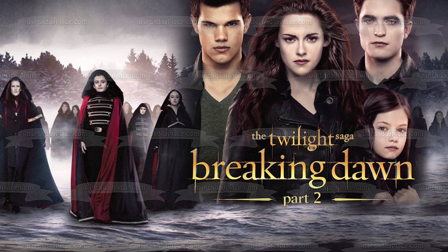 La saga Crepúsculo: Amanecer Parte 2 Renesme Jacob Bella Edward Jane Imagen comestible para decoración de tarta ABPID54596 