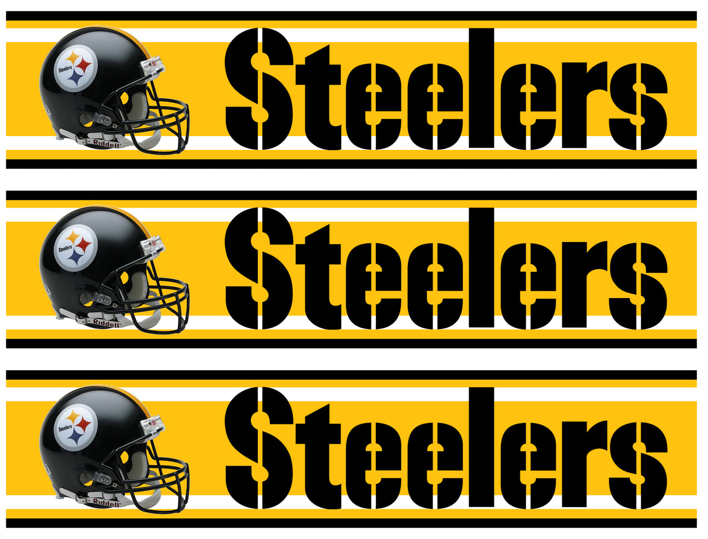 NFL Pittsburgh Steelers Logo and Helmets ABPID54645