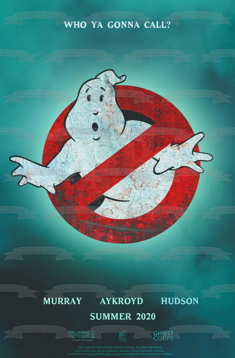 Ghostbusters: Afterlife Movie Poster with the Logo and Mooglie Edible Cake Topper Image ABPID54662