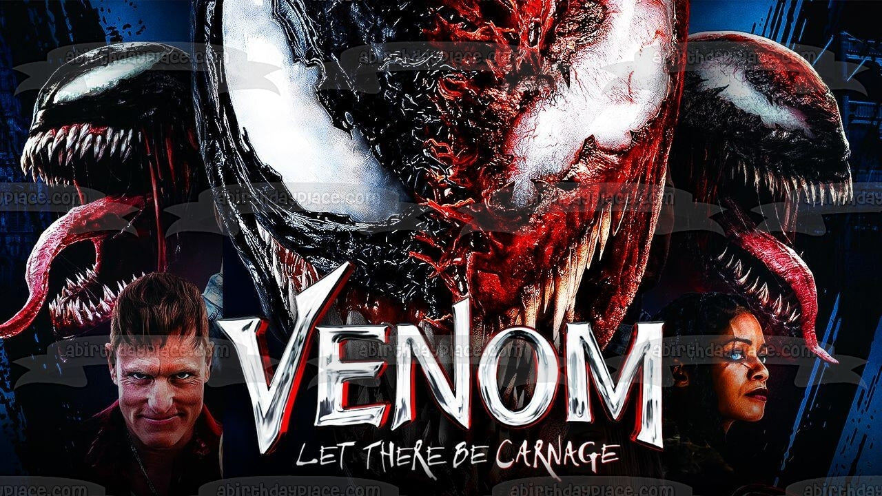 Venom: Let There Be Carnage Eddie Brock - Adorno comestible para tarta para invitados a la fiesta, imagen ABPID54685 