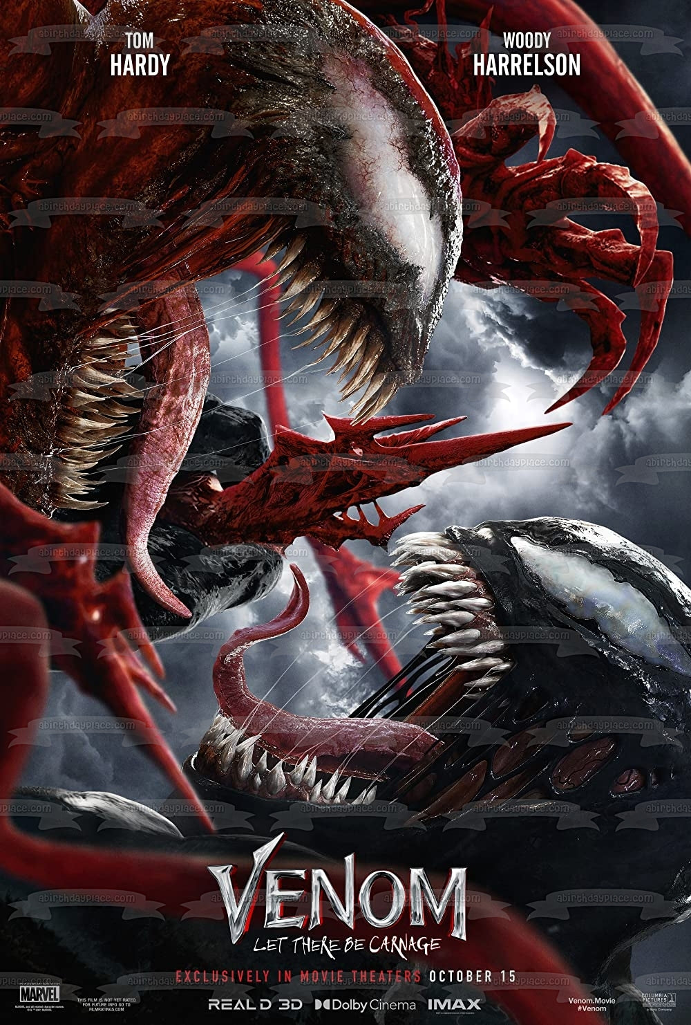 Venom: Let There Be Carnage Póster de la película Imagen comestible para decoración de tarta ABPID54688 