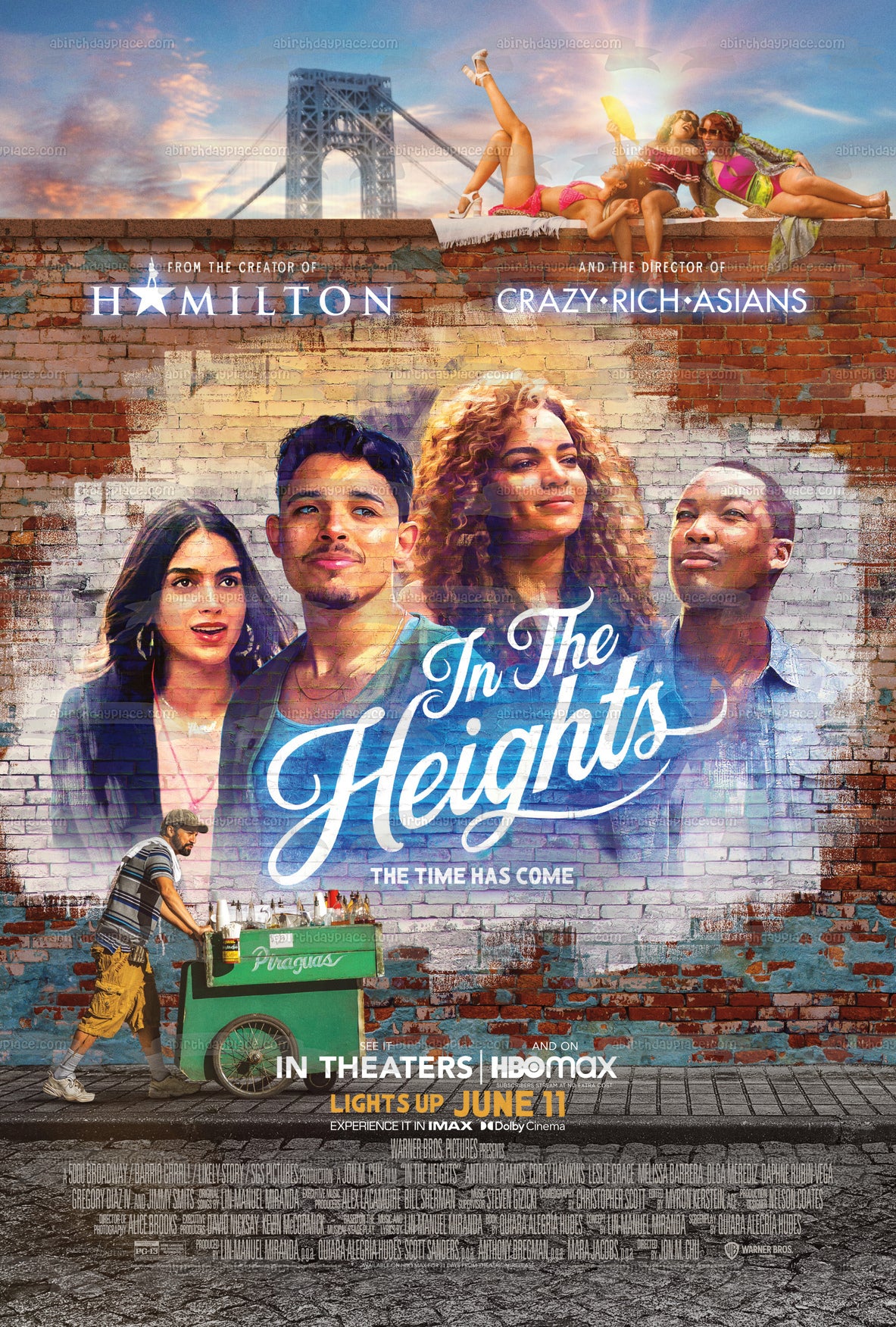 Póster de la película In the Heights Usnavi De La Vega Nina Vanessa Benny Imagen comestible para tarta ABPID54711 