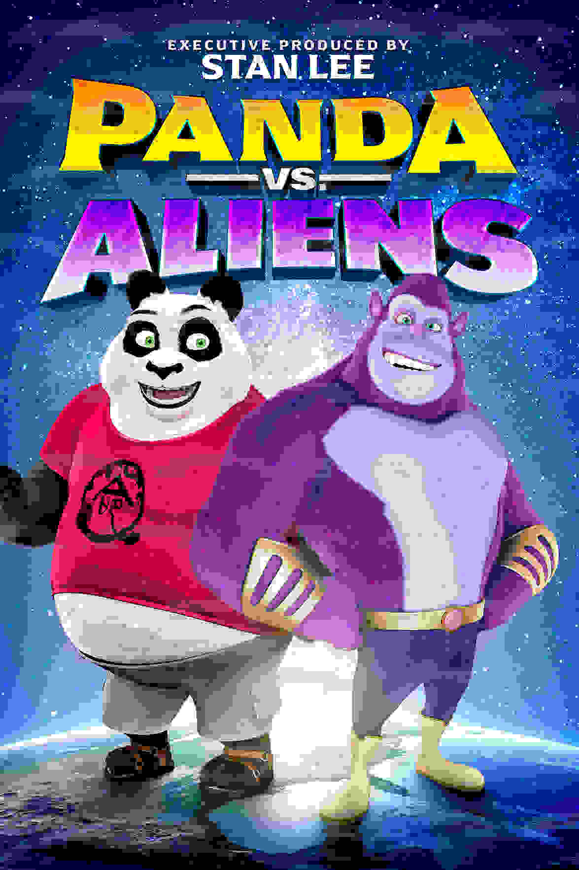 Panda Vs. Aliens Pandy Bruno Movie Poster Edible Cake Topper Image ABPID54887