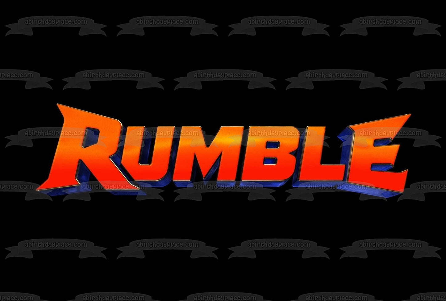 Rumble Movie Logo Edible Cake Topper Image ABPID55276